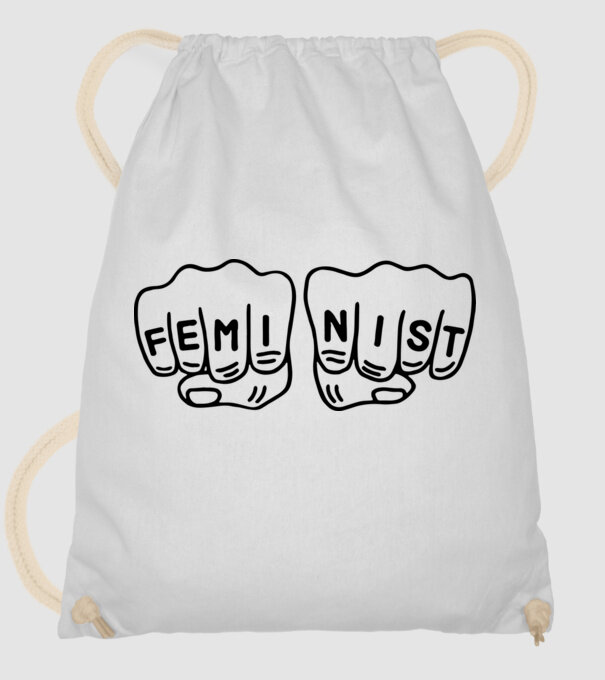 feminitst-01 minta fehér pólón