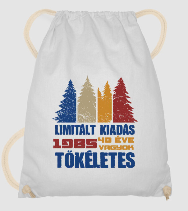 Limitált kiadás - 1985 40 éves minta fehér pólón
