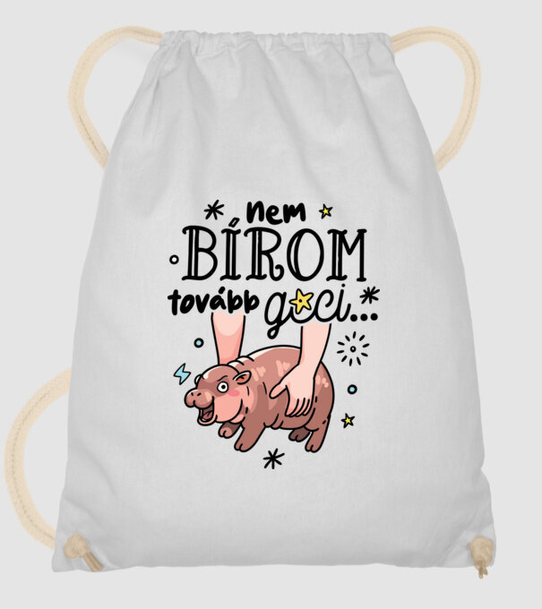 Nem bírom tovább gci Moo-Deng minta fehér pólón
