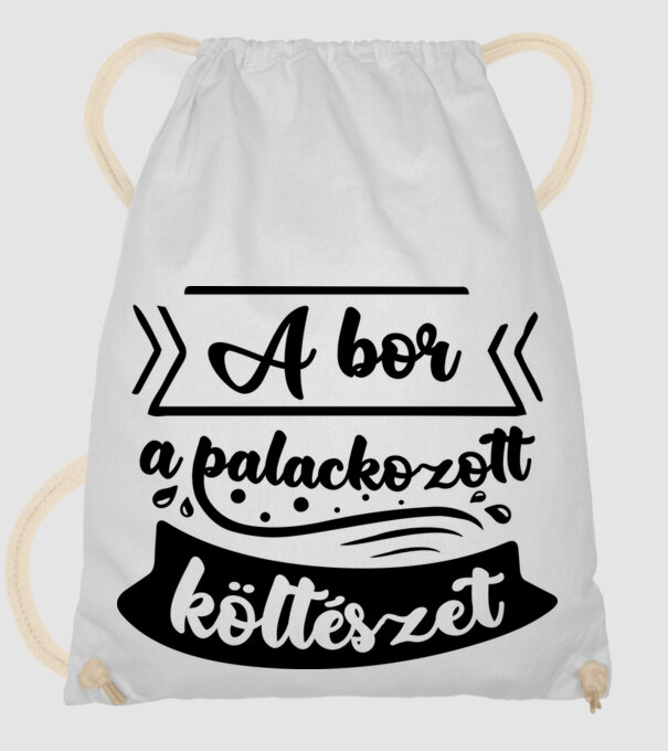 palackozott költészet minta fehér pólón