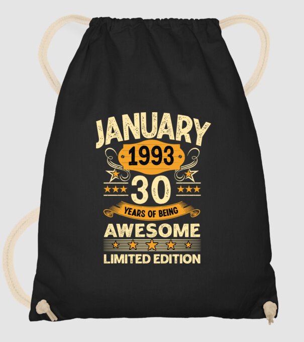 January 1993 30 years of being limited edition minta fekete pólón