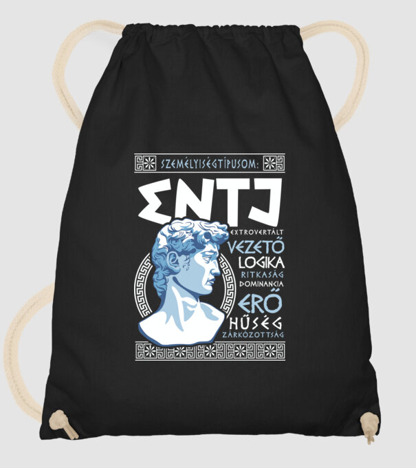16 Személyiségtipus GREEK STYLE ENTJ A PARANCSNOK minta fekete pólón