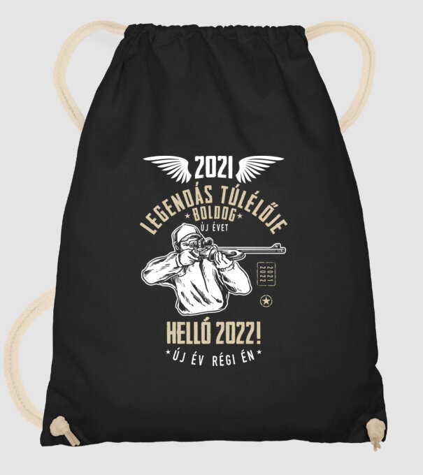 2021 túlélő minta fekete pólón
