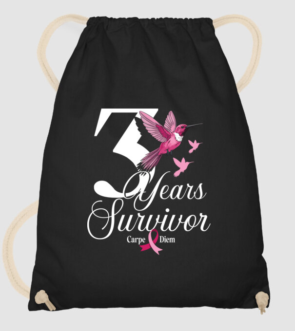 3 years survivor minta fekete pólón