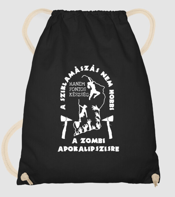 A sziklamászás nem hobbi minta fekete pólón