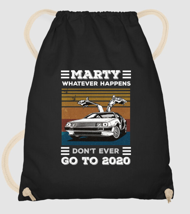 Back to the future 2020 minta fekete pólón