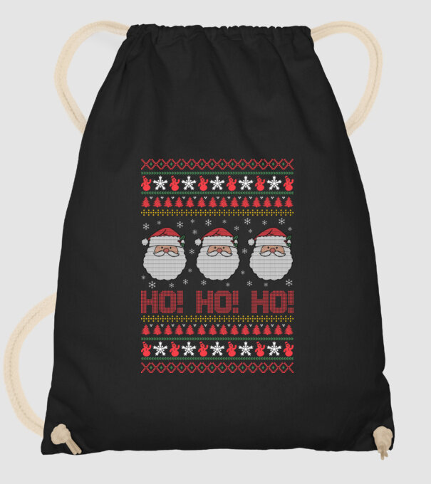 Ho-Ho-Ho minta fekete pólón