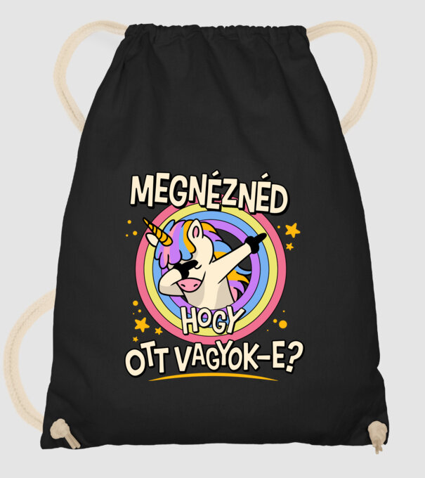 Hol vagyok unikornis minta fekete pólón