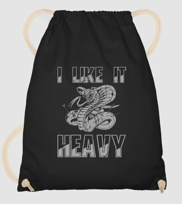 I like it heavy minta fekete pólón