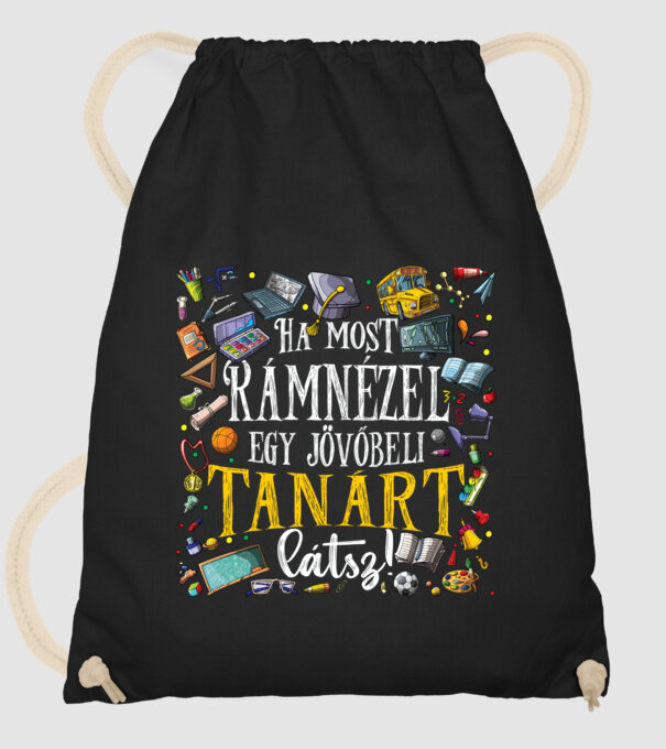 Jövőbeli tanár minta fekete pólón