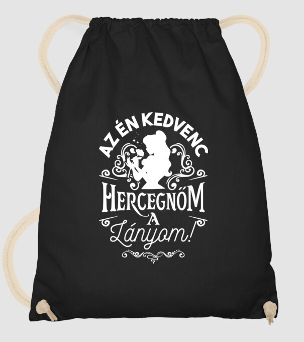 Kedvenc hercegnőm minta fekete pólón