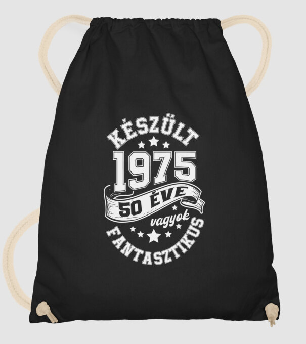 Készült 50 éve minta fekete pólón