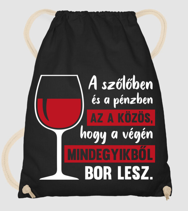 midegyikből bor lesz_fehér minta fekete pólón