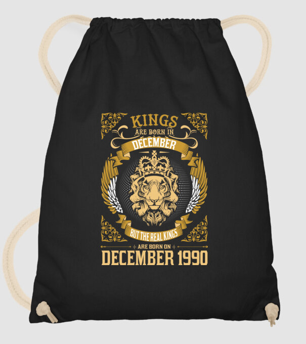 Oroszlános szülinapos 1990 DECEMBER minta fekete pólón