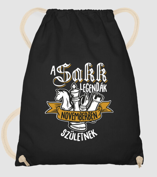 szülinapos sakk legenda__november minta fekete pólón