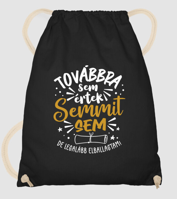 Továbbra sem értek semmit minta fekete pólón