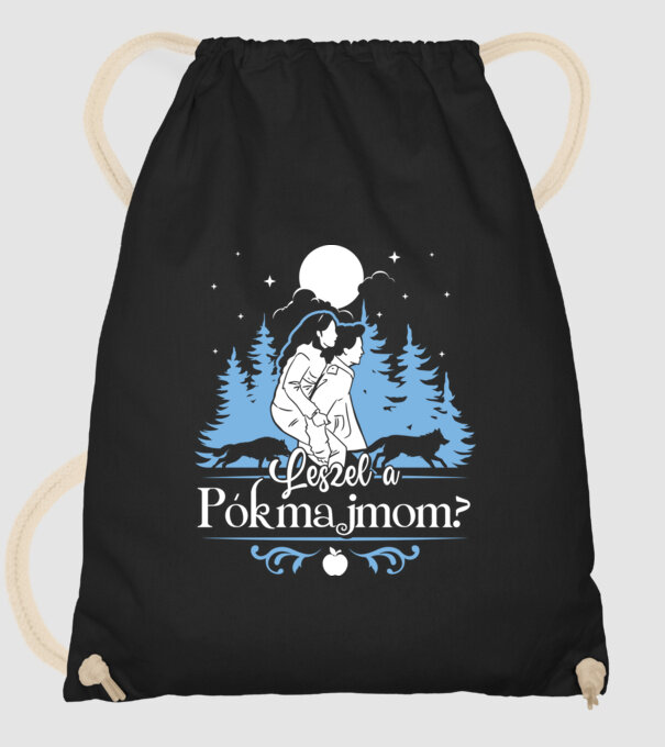 Twilight pókmajom páros minta fekete pólón