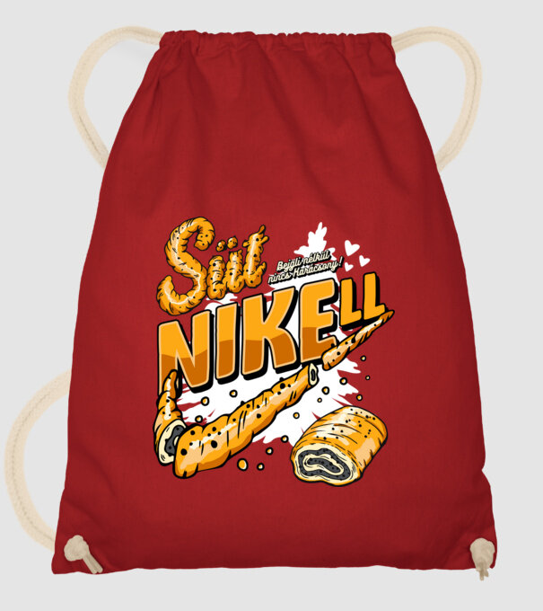 SütNikell minta piros pólón