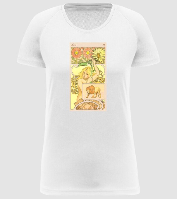 Tarot Horoszkóp OROSZLÁN minta fehér pólón