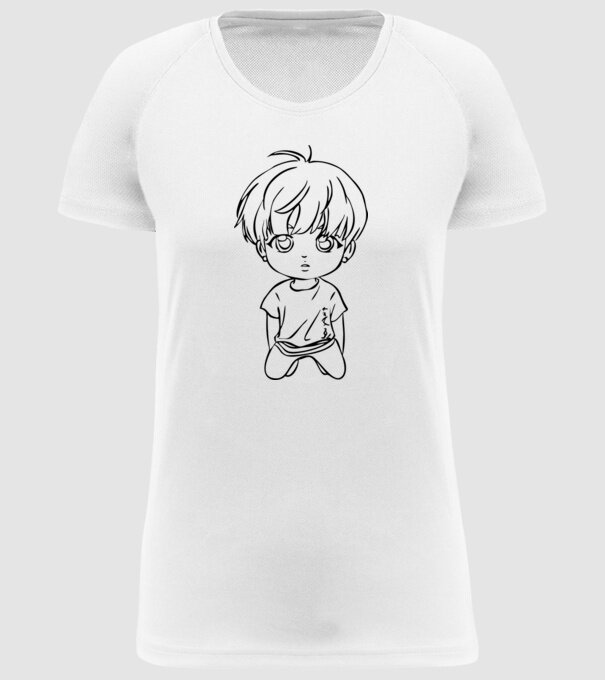 BTS CHIBI minta fehér pólón