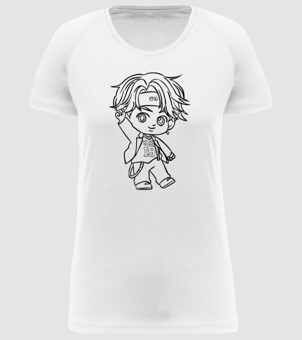 BTS CHIBI minta fehér pólón