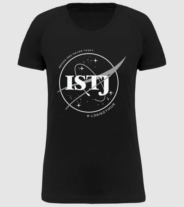 16 Személyiségtipus NASA ISTJ A LOGISZTIKUS minta fekete pólón