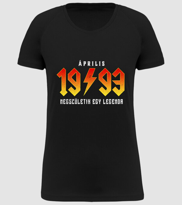 megszületik egy legenda 1993 április minta fekete pólón