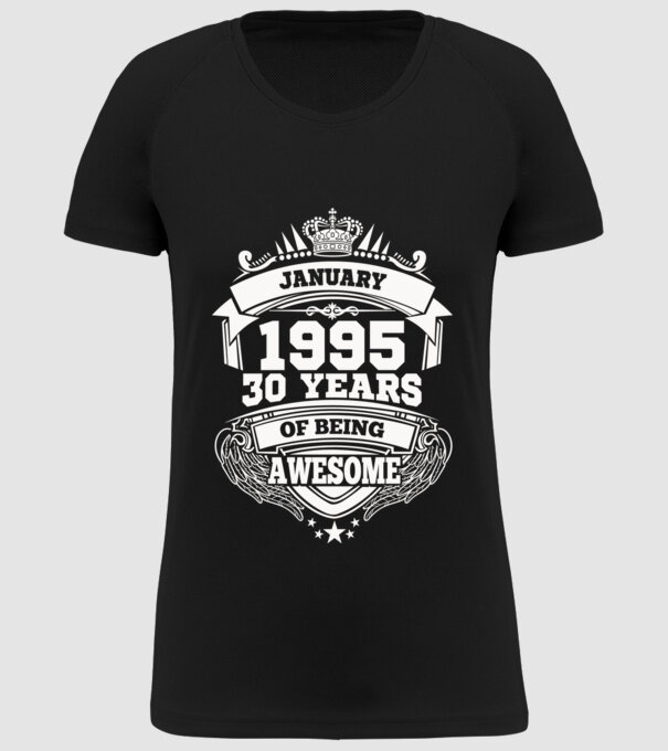 Awesome being of 1995 JANUÁR minta fekete pólón