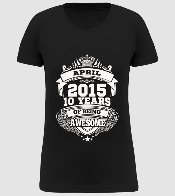Awesome being of 2015 ÁPRILIS minta fekete pólón