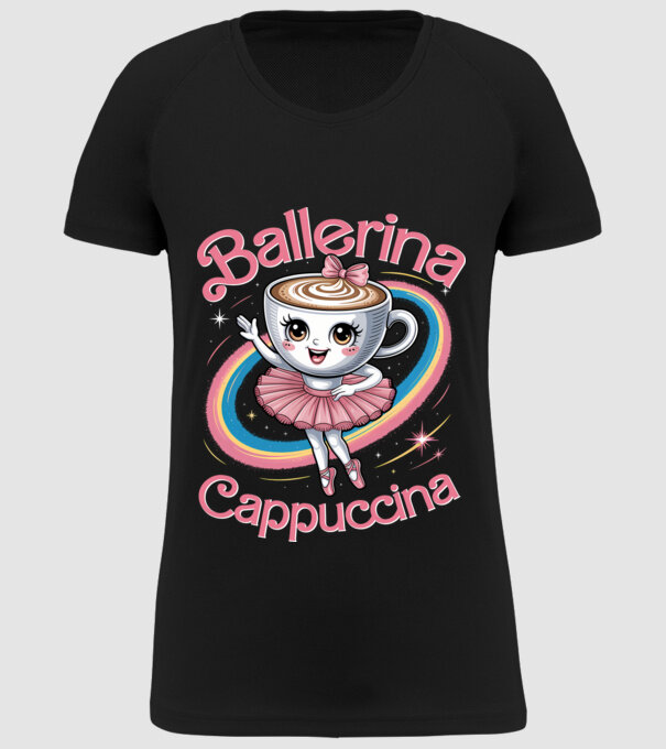 Ballerina Cappuccina minta fekete pólón