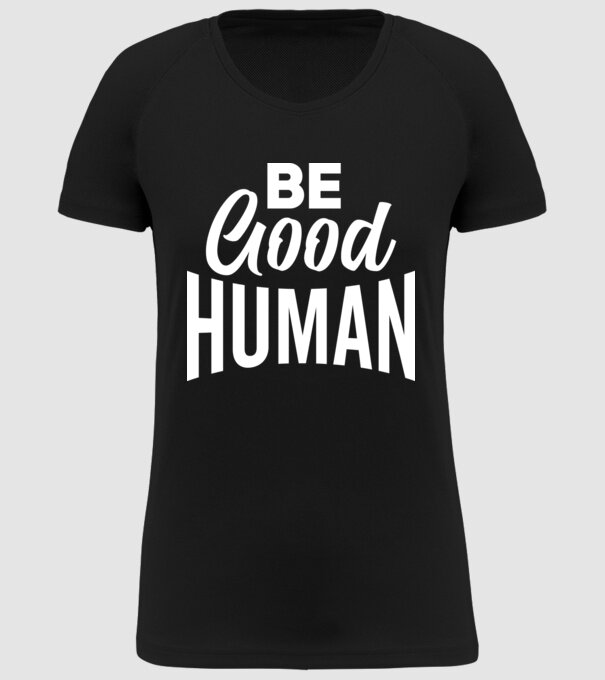 BTS BE GOOD HUMAN minta fekete pólón