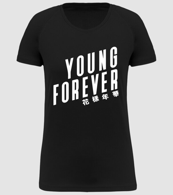 BTS YOUNG FOREVER minta fekete pólón