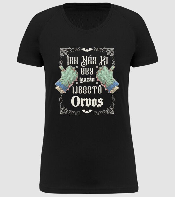 Így néz ki egy igazán ijesztő ORVOS minta fekete pólón