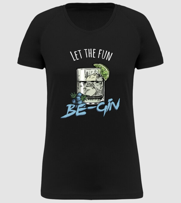 Let the fun be gin minta fekete pólón