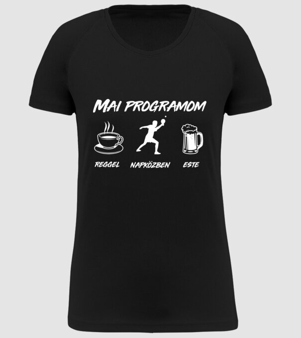 Mai programom - pingpong minta fekete pólón