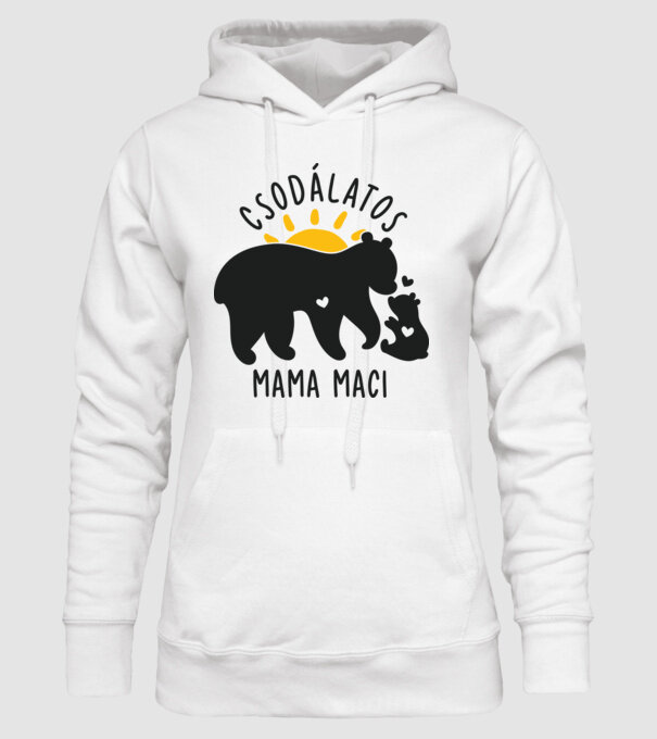 Mama maci minta fehér pólón