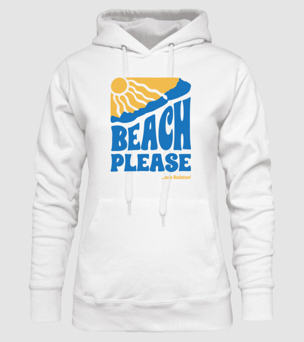 Beach Please, ez a Balaton! minta fehér pólón