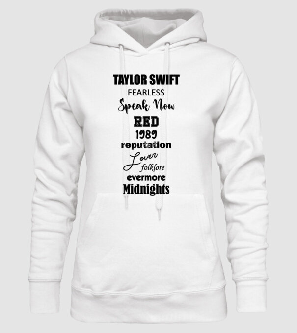 Taylor Swift Eras minta fehér pólón