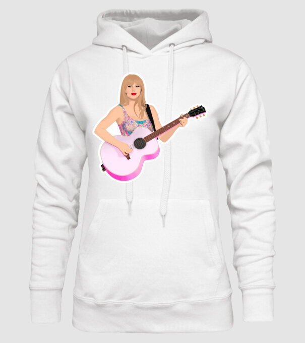 Taylor Swift pink minta fehér pólón