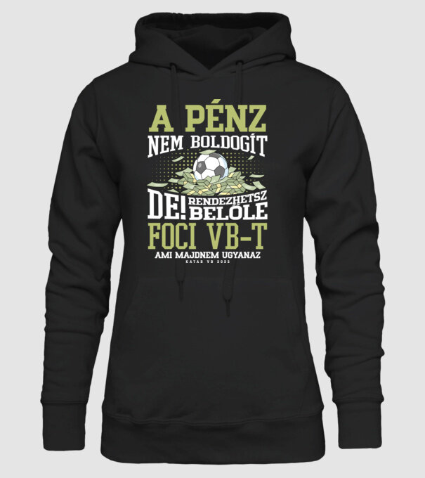 A pénz nem boldogít minta fekete pólón