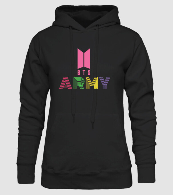 BTS ARMY minta fekete pólón