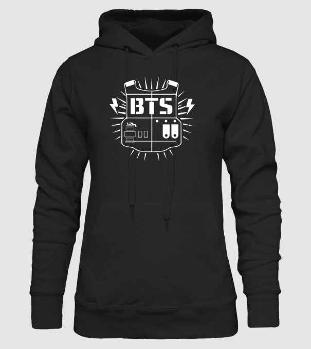 BTS army vest minta fekete pólón