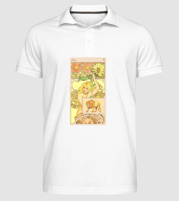 Tarot Horoszkóp OROSZLÁN minta fehér pólón
