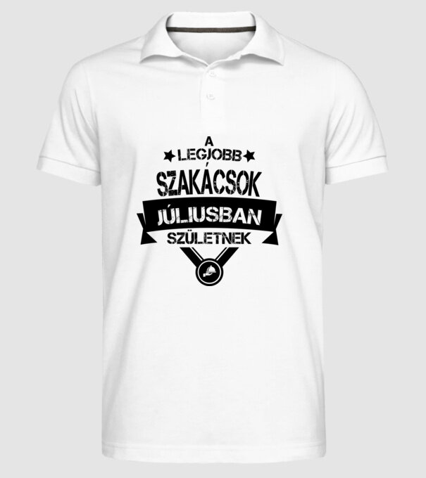 A legjobb szakácsok júliusban születnek minta fehér pólón