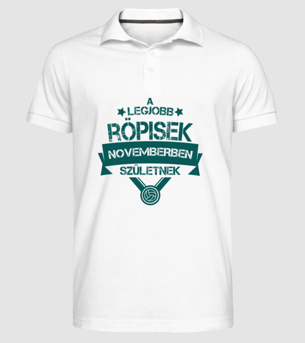 Csillagos legjobb szülinapos röpisek NOVEMBER minta fehér pólón