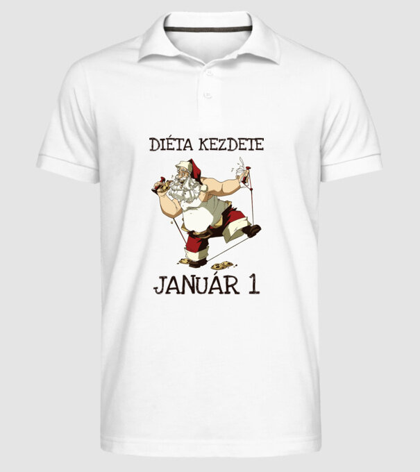 DIÉTA KEZDETE minta fehér pólón