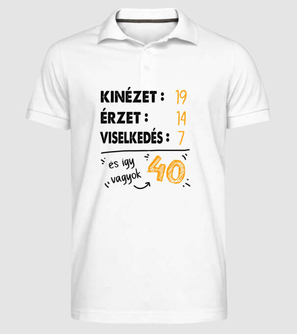 Kinézet, Érzet, Viselkedés 40 - Fehér alap minta fehér pólón