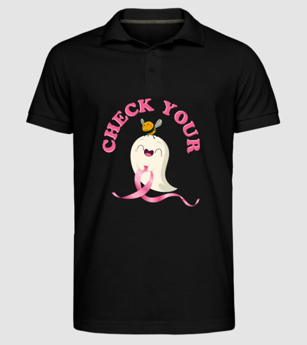 Check your boo-bees minta fekete pólón