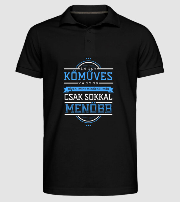 Én egy menő kőműves vagyok minta fekete pólón