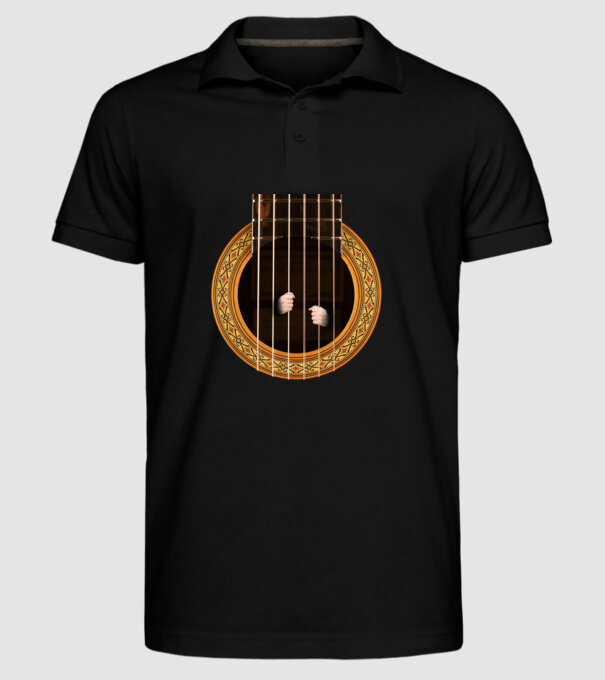 Guitar prison minta fekete pólón
